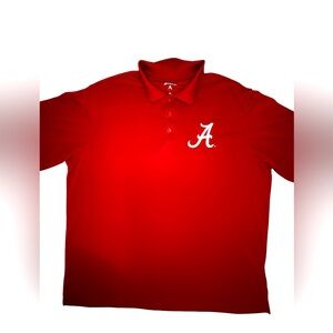Antigua men’s size XL Alabama/UA crimson and white golf polo/SS/ROLL TIDE ROLL